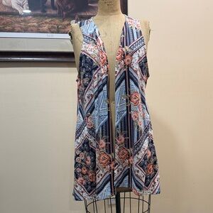 Cato Multi Color Tank Top Style Cardigan